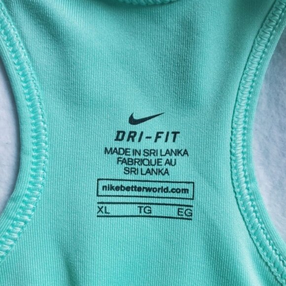 Nike Swoosh Aqua Green Sports Bra Size XL - Picture 5 of 8